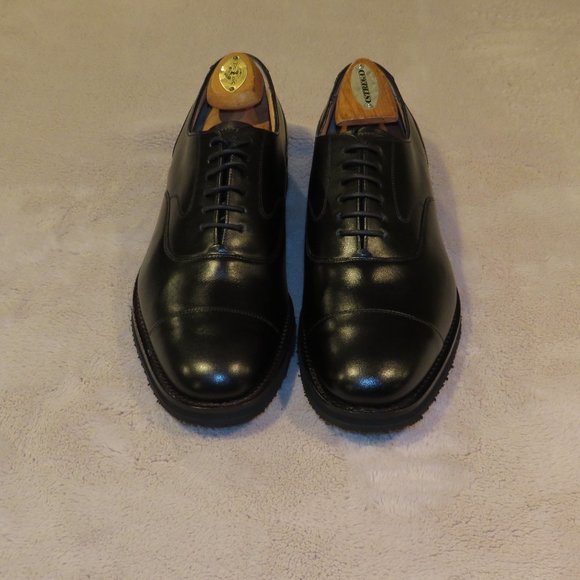 Church's Lancaster Wedge Black Calf Leather Captoe Oxford 8 F NWB